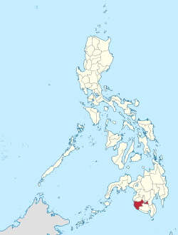 Mapa ng Pilipinas na magpapakita ng lalawigan ng Sultan Kudarat