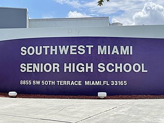 <span class="mw-page-title-main">Southwest Miami Senior High School</span> Public secondary school in Olympia Heights, Florida, Florida, United States