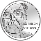 Max Frisch auf der 2011 herausgegebenen 20-Franken-Gedenkmünze der Schweiz