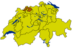 Базель-Ланд кантоны картада