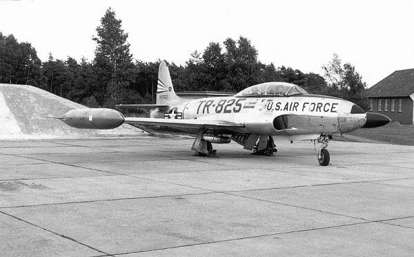 Lockheed F/RF-80C-10-LO Shooting Star 49-1825 of the 302d Recon Squadron at Sembach, 1953