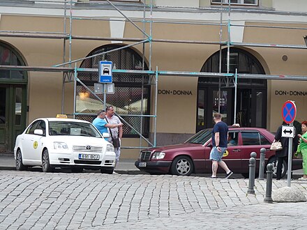 Taxis in Tallinn come in all sorts and sizes, and have no particular colour or unifying features apart from the taxi sign on the roof and the stickers on the doors