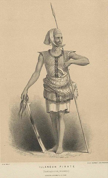 A 19th Century illustration of an Iranun pirate