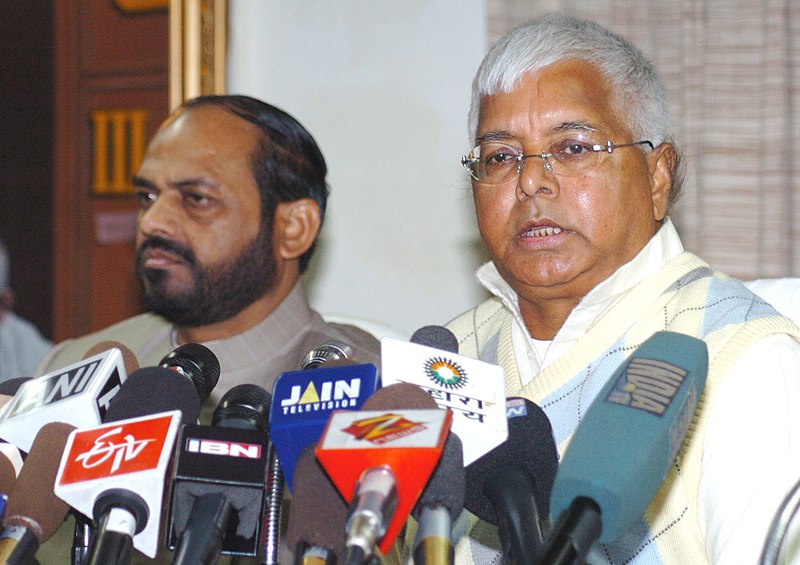 File:The Union Minister for Railways, Shri Lalu Prasad addressing the Press to announce new container policy for the year, in New Delhi on January 5, 2006 (1).jpg