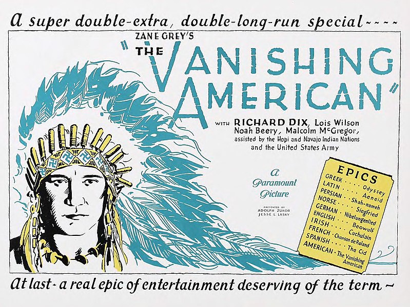 File:The Vanishing American 1925 film advertisement from the book - 25 Paramount Showman's Pictures (1925) (page 52 crop).jpg
