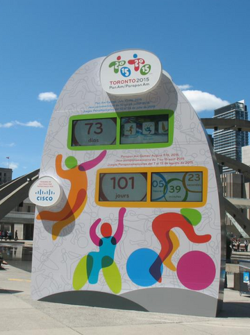 Countdown clock in Nathan Phillips Square