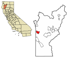 Trinity County California Incorporated and Unincorporated areas Hyampom Highlighted 0636098.svg