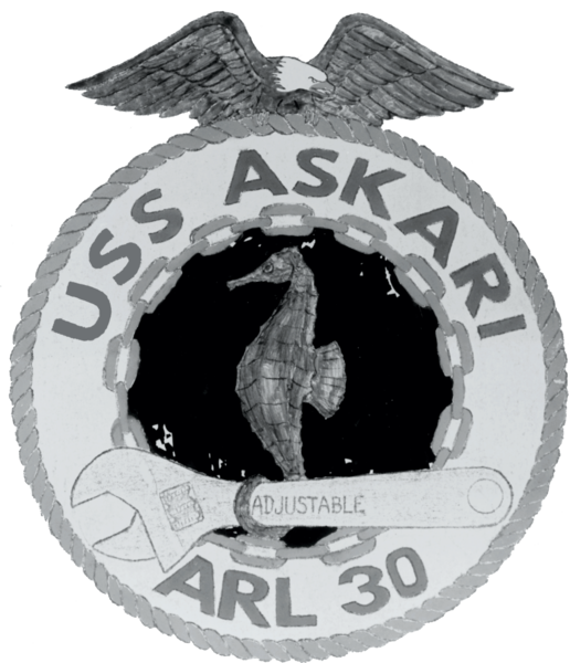 File:USS Askari (ARL-30) insignia, in 1966 (NH 65379-KN).png