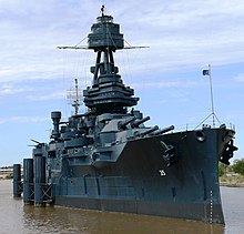 The American Texas (1912) is the only preserved example of a Dreadnought-type battleship that dates to the time of the original HMS Dreadnought. USS Texas BB-35.jpg