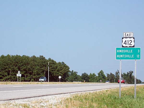 US 412 near Hindsville, Arkansas.