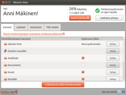 Ubuntu One -synkronointiohjelma Ubuntu 12.04 LTS:ssä