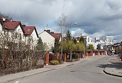 Houses on Jaworowa Street in Moczydło in 2020.