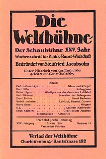 <span class="mw-page-title-main">Weltbühne trial</span>