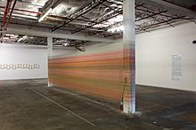 Walk the Line (2015), installation view at Dallas Contemporary, 2019 km of yarn Walk the Line, 2015 02.jpg