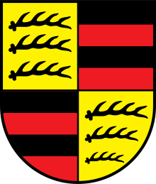 Württemberg-Hohenzollern übernahm das Staatswappen des Volksstaates Württemberg der Weimarer Republik