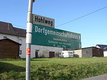 Signpost to the Battle of Kircheib Wegweiser Schlacht von Kircheib.JPG