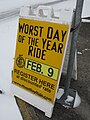 Worst Day of the Year Ride sign (2014)