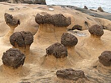 Mushroom rocks in Taiwan, Yehliu Yehliu - Mushroom Rock 02.jpg