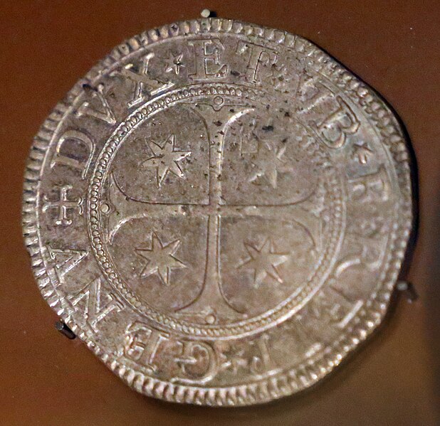 File:Zecca di genova, moneta in lega della serie madonna col bambino, tra il 1648 e il 1721, 01.jpg