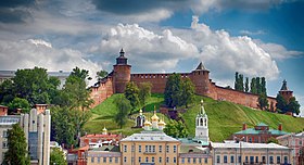 Illustratief beeld van staande Nizjni Novgorod Kremlin