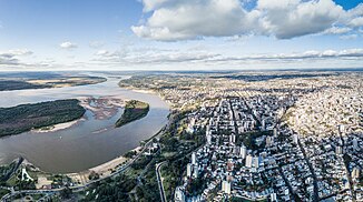 Der Fluss bei der argentinischen Stadt Paraná