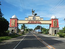 San Miguel Welcome Arch from San Ildefonso, Bulacan 0376jfSan Miguel Ildefonso Bulacan Welcome arch sign Roadsfvf 17.jpg