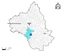 Durenque dans le canton des Monts du Réquistanais en 2020.