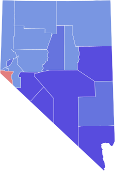 1962 United States Senate election in Nevada results map by county.svg
