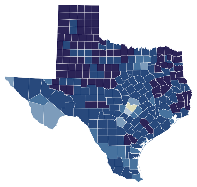 File:2005 Texas Proposition 2 results map by county.svg