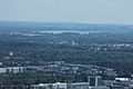 Blick vom Olympiaturm über München.