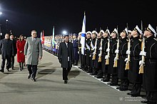 President Rodrigo Duterte is accorded foyer honors as he prepares to depart at the Vnukovo Military Base Airport in Moscow, Russian Federation on October 5, 2019 20191006-KNG4.jpg