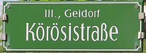 3. Körösistraße i Graz (gade skilt) .jpg