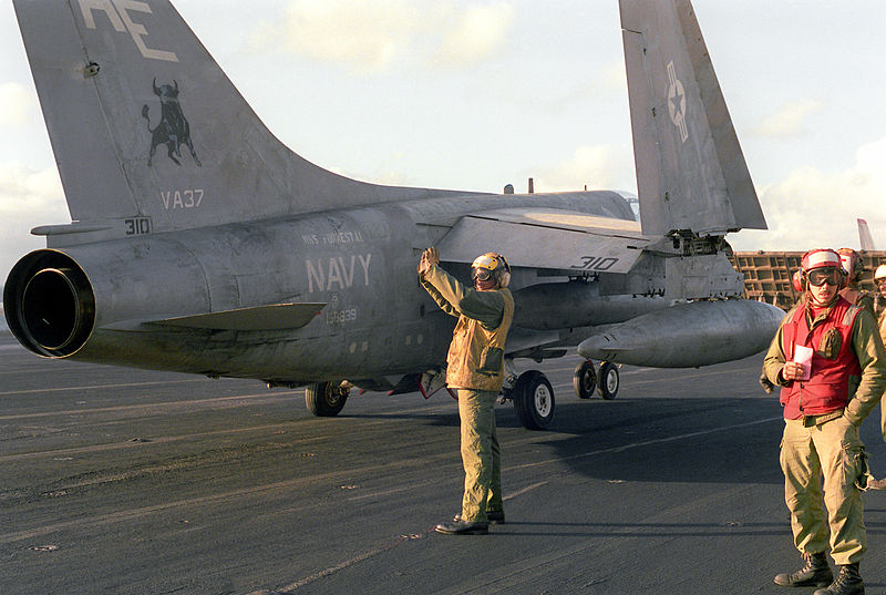 File:A-7E of VA-37 on USS Forrestal (CV-59) in 1988.JPEG