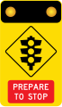 (W3-V101) Traffic signals ahead (Prepare to stop when lights flash) (used in Victoria)