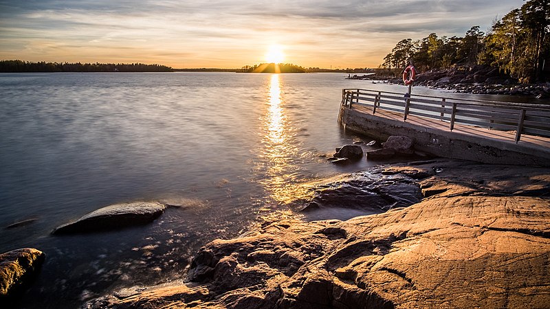 File:A Sunset In Lauttasaari Helsinki Finland Seascape Photography (153009409).jpeg