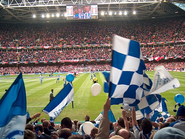 The Millennium Stadium during the Arsenal v Blackburn semi-final, 16 April 2005