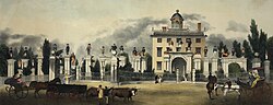 Миниатюра для Файл:A view of the mansion of the late Lord Timothy Dexter in High Street, Newburyport, 1810 byBuffordsLithography detail.jpg