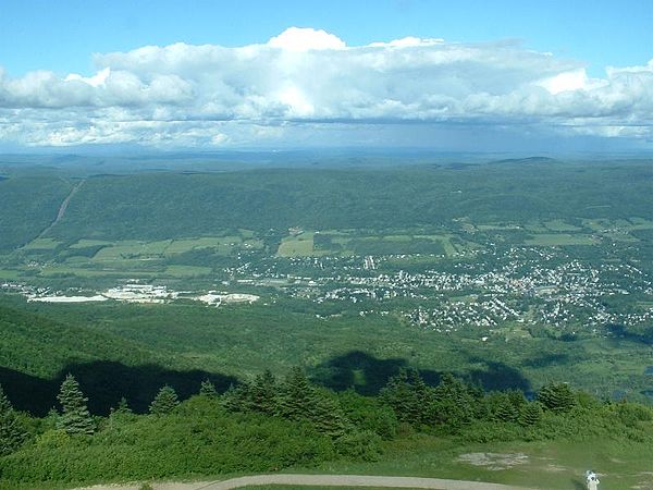 A view of Adams from atop Mount Greylock