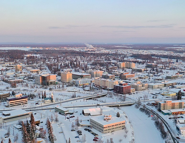 Файл:Aerial view of Fairbanks Alaska skyline (Quintin Soloviev).jpg