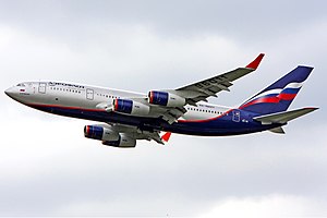 Il-96-300 společnosti Aeroflot na letišti Šeremeťjevo v roce 2009