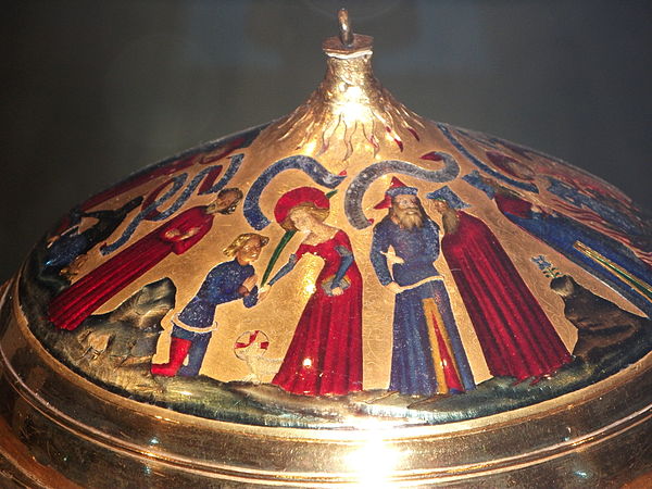 Agnes depicted on the medieval Royal Gold Cup in the British Museum