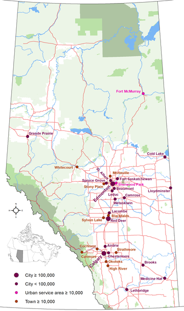 Liste des cités de l'Alberta