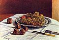 Alfred Sisley, Stilleben, Trauben und Nüsse