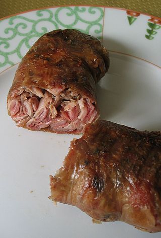 <span class="mw-page-title-main">Andouillette</span> French sausage made of pork intestine