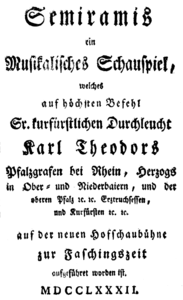 Antonio Salieri - Semiramide - page de titre allemande du livret - Munich 1782.png