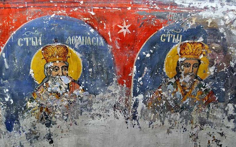 File:Archangel Michael Church in Spanchevo Fresco.jpg