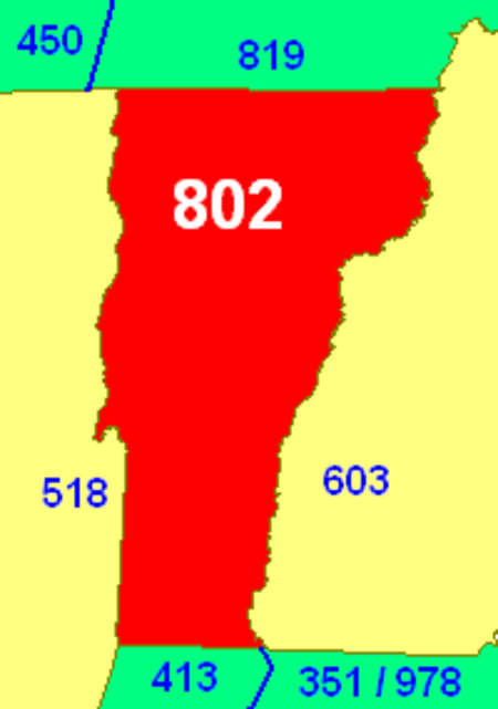 Area codes VT