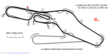 Layout of the ACI Vallelunga Circuit (1963-2004) Autodromo Vallelunga Vecchio.svg