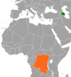 Location map for Azerbaijan and the Democratic Republic of the Congo.