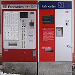 Voormalige Kaartjesautomaat van de Deutsche Bahn